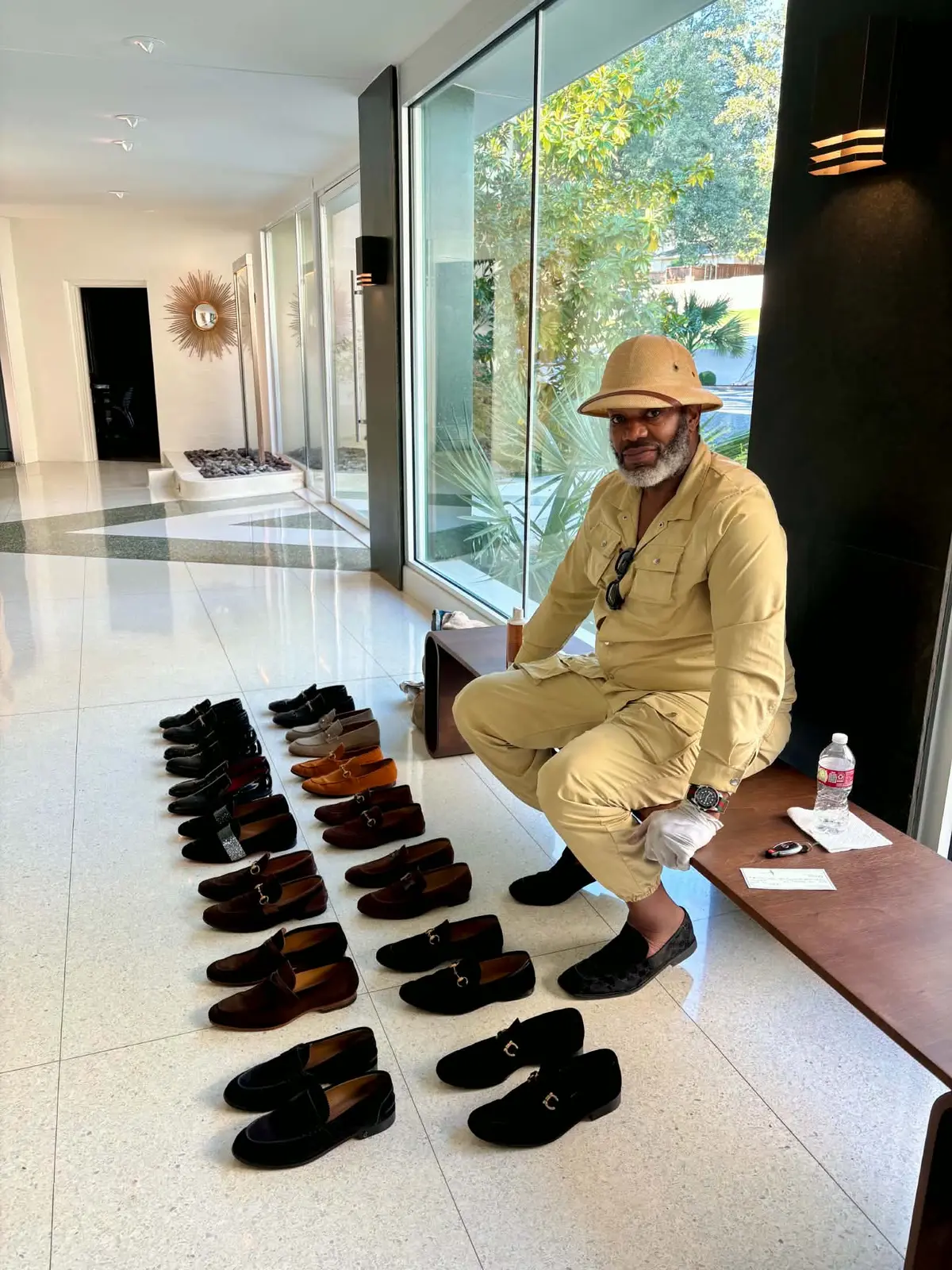 L.A. presenting polished shoes during a hotel pop-up