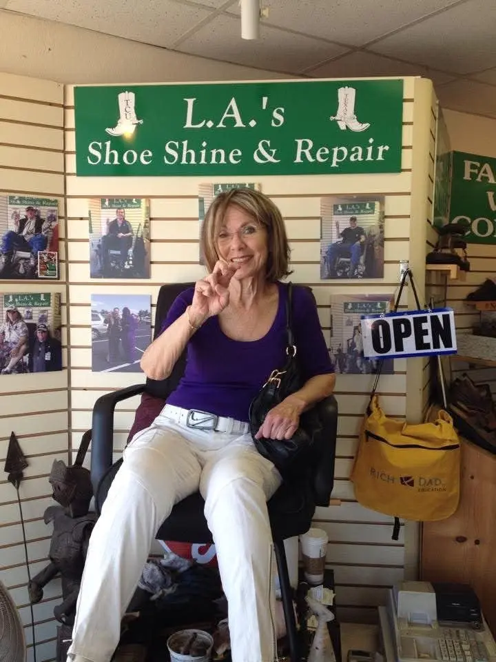 Guest seated at L.A.'s Vendor Market booth