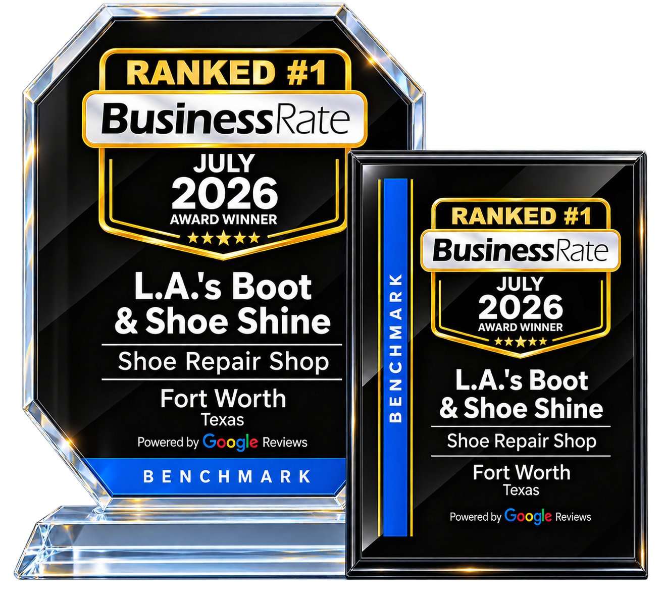 L.A.'s Boot and Shoe Shine ranked number one July 2026 award powered by Google Reviews