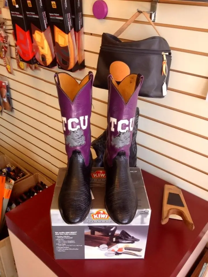 Custom TCU boots on display
